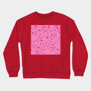 Pink Handmade Brush Strokes Crewneck Sweatshirt